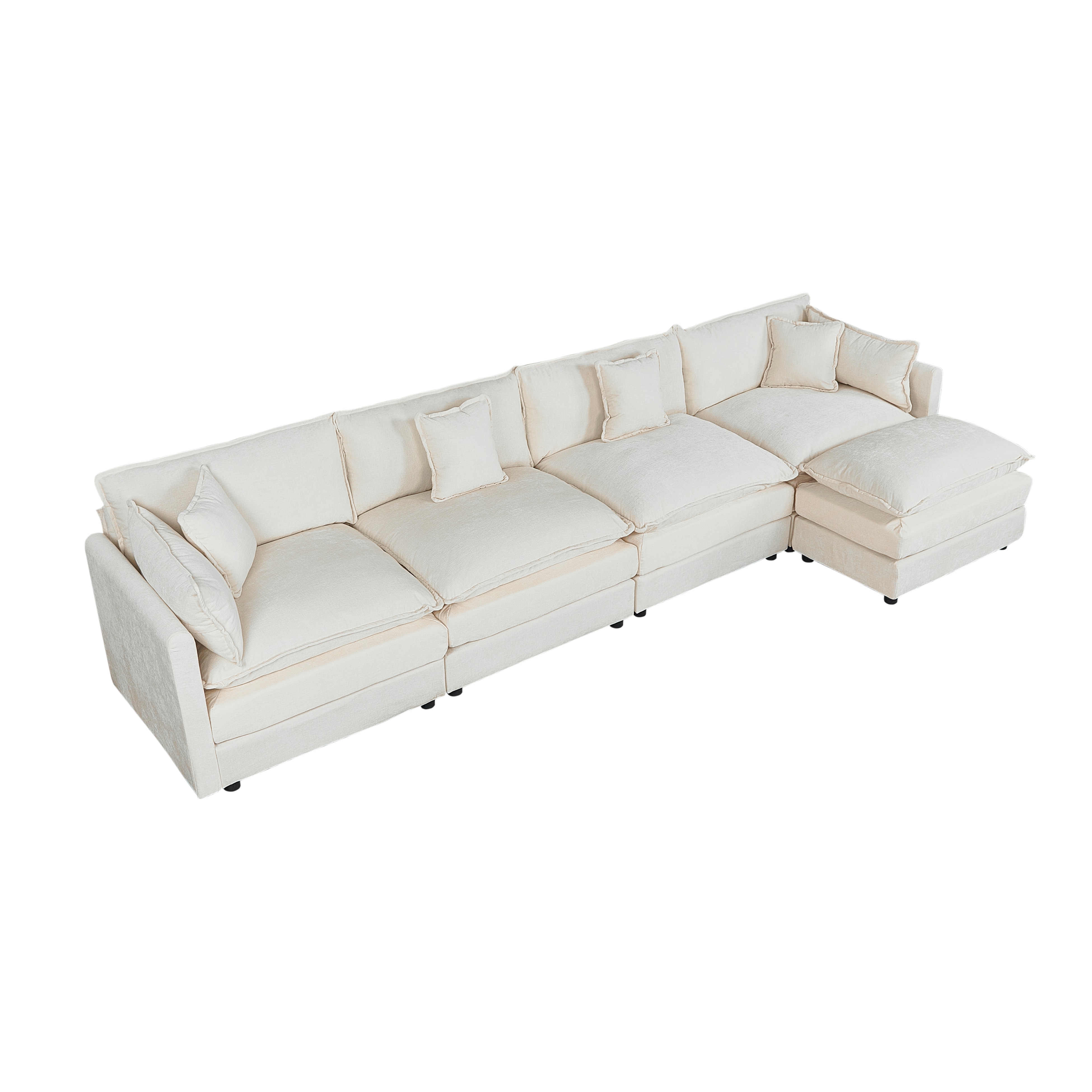 4 seater beige sofa plus a footrest 4 seater beige sofa plus a footrest